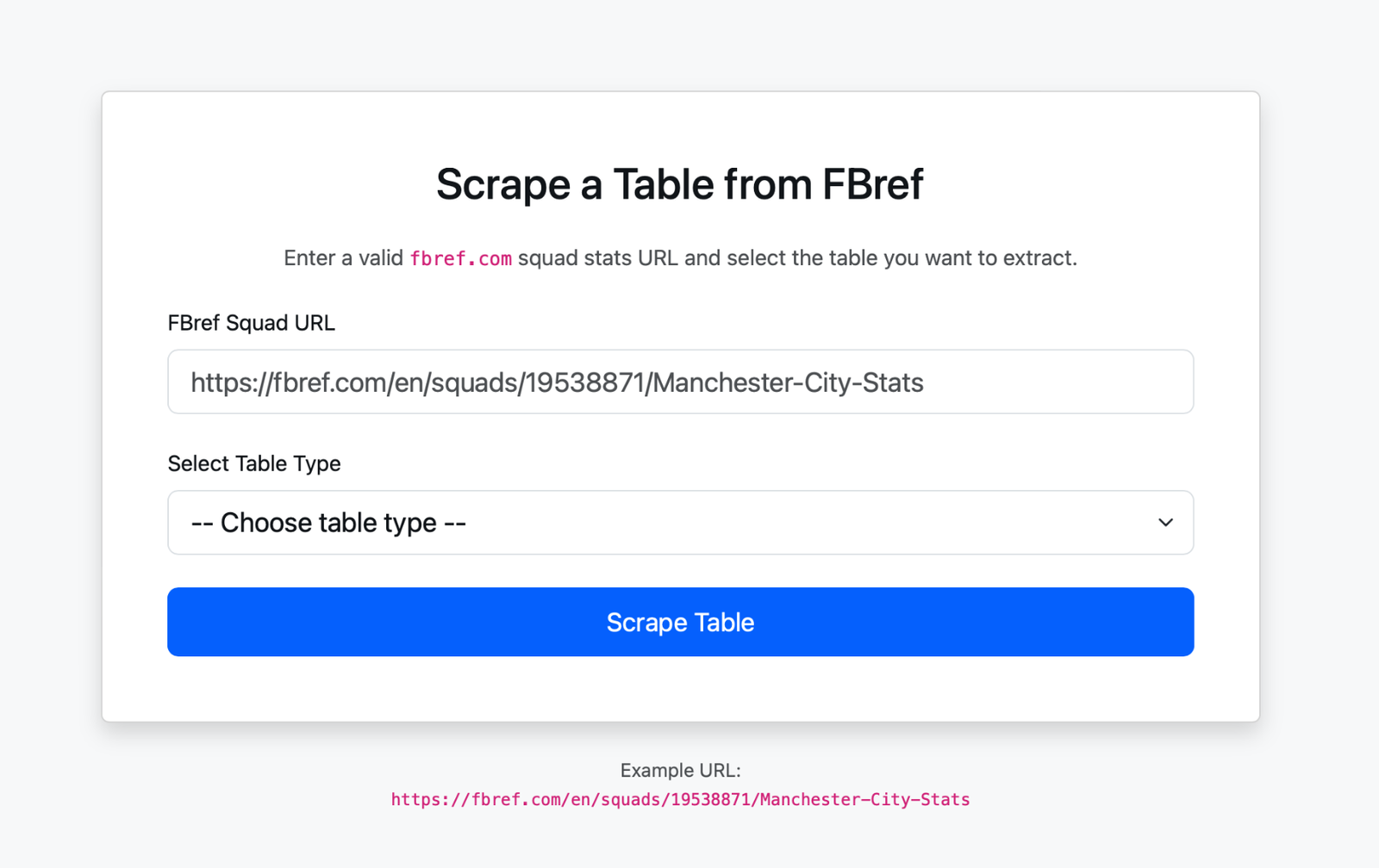 FBref Table Scraper1